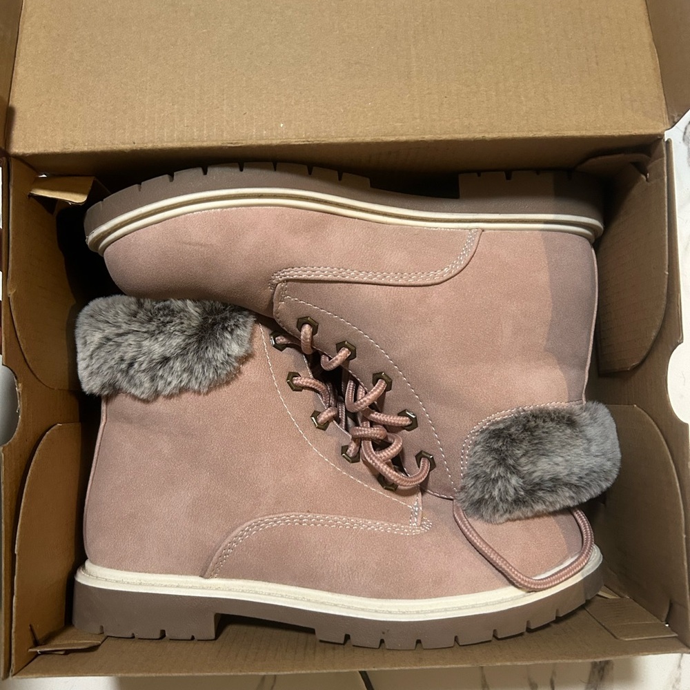 Thereabouts Pink Fur-Lined Winter Boots